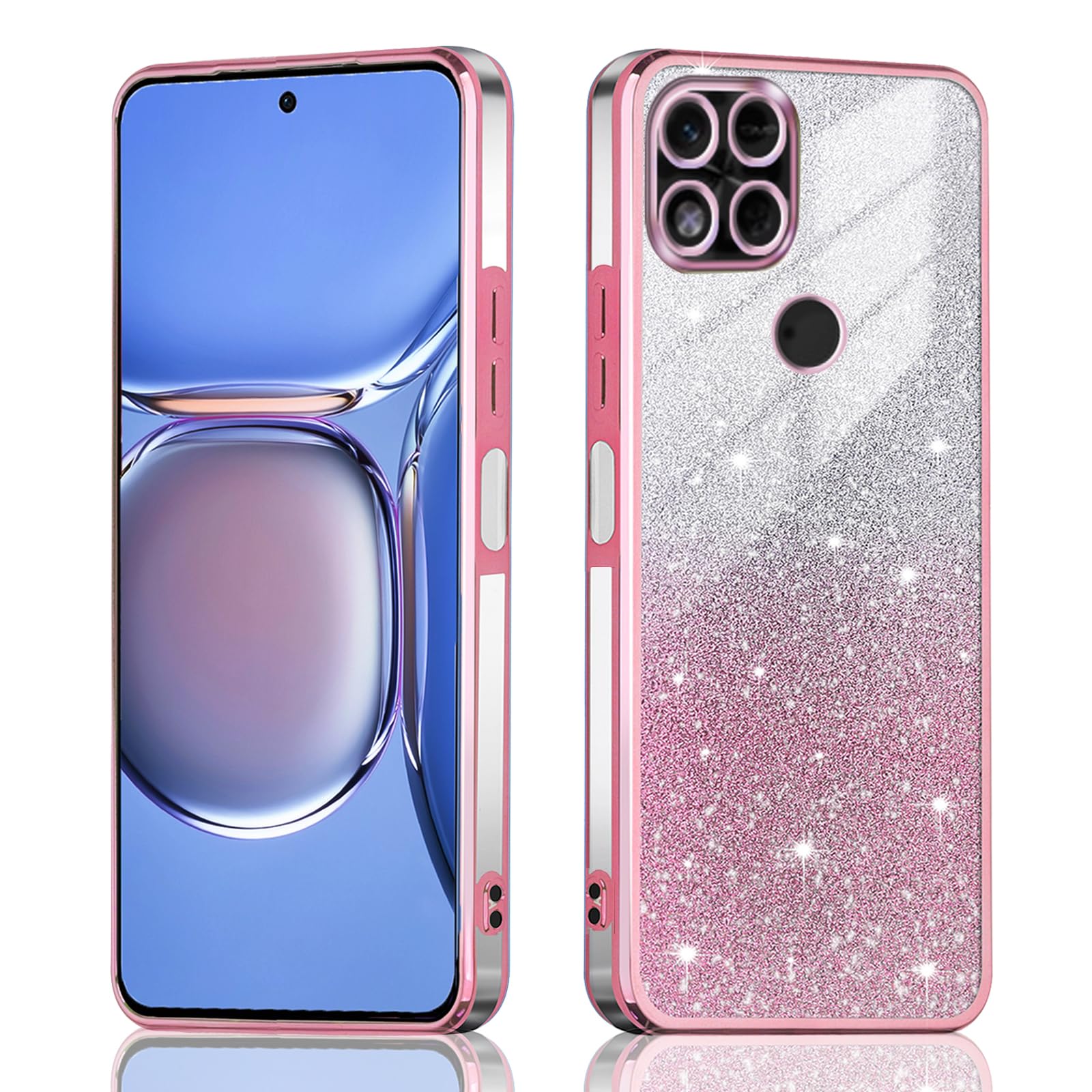 HAFFAN Custodia in Silicone TPU Compatibile con Redmi 10C / POCO C40 (6.71 inches), Cover Case Protettiva per Cellulare - Nero