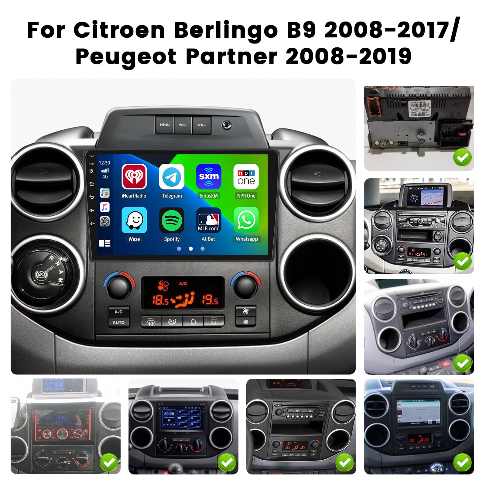 Android 10 2 Din 10 Pouces Écran Tactile Autoradio pour Citroen