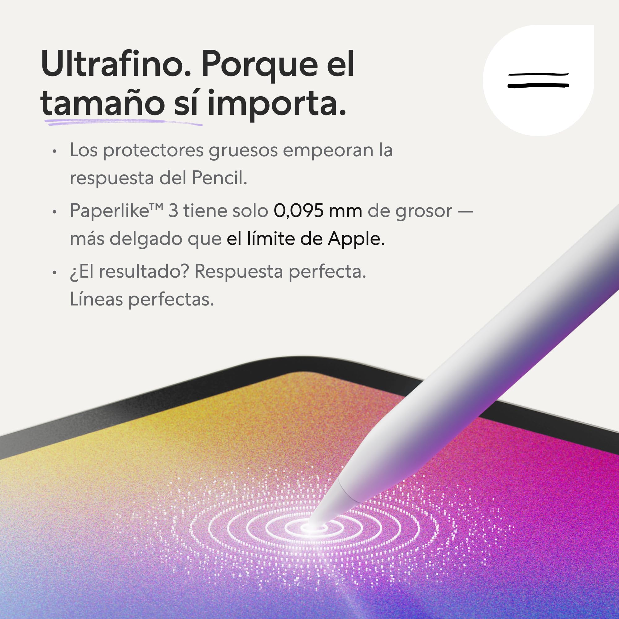 Paperlike® 3 Protector de Pantalla (2x) para iPad Air 13 pulgadas (M4 / M3 / M2) & iPad Pro 13 pulgadas (M5 / M4) – Efecto papel real, instalación sin burbujas (Butterfly), Protege la punta del Pencil