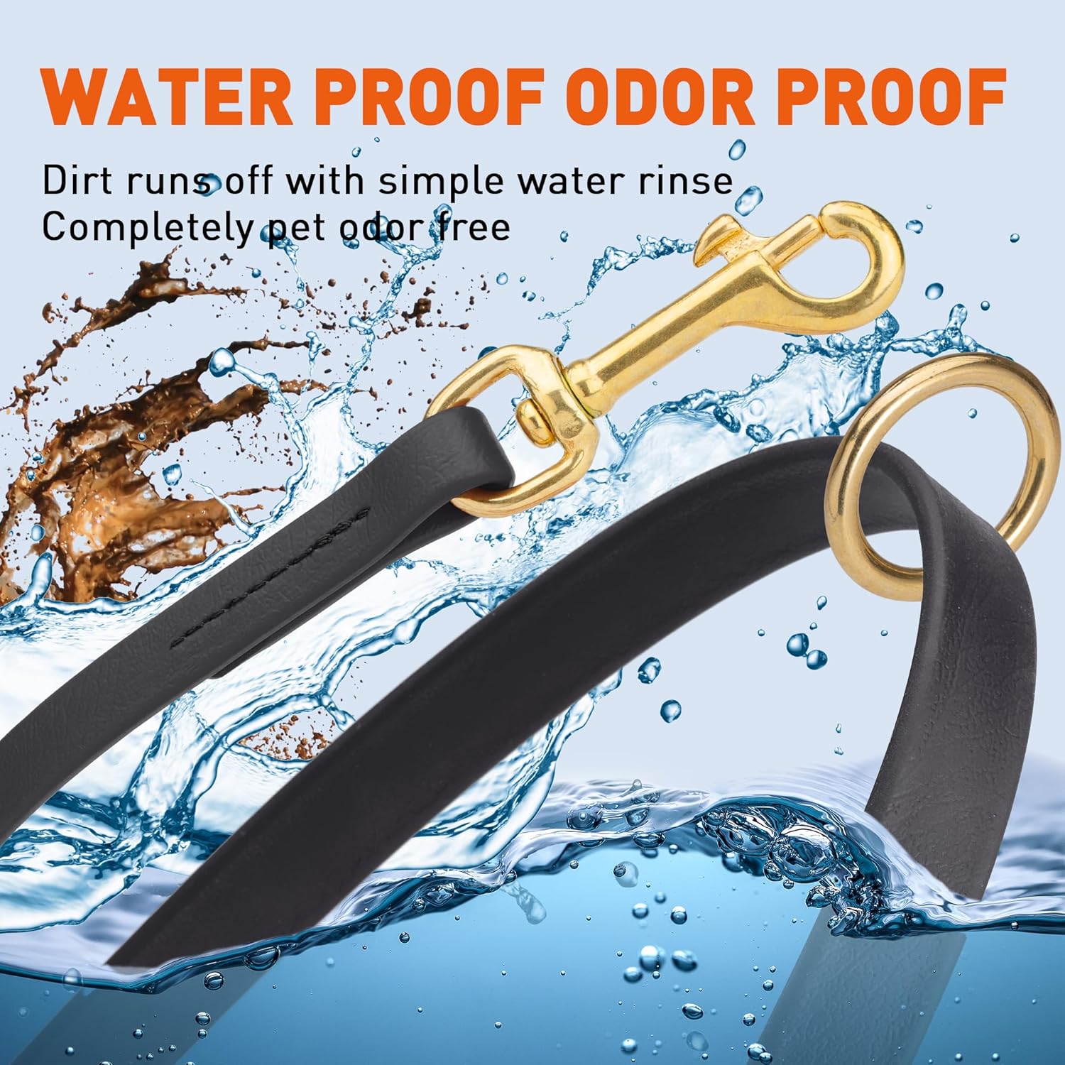 Viper Biothane Working Lead for Dogs 6ft Black