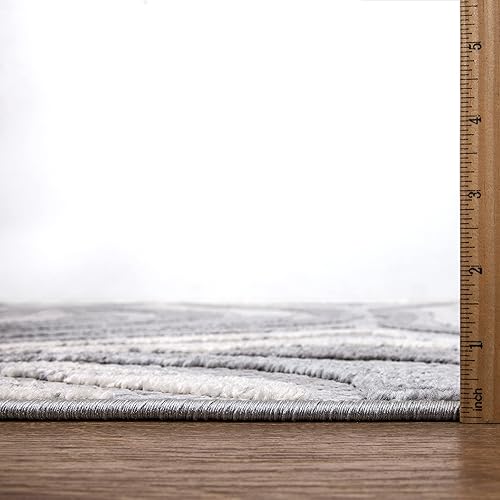 Miniatura 2 de Abani Alfombra de área con estampado de cebra gris marfil de 7 pies 9 pulgadas x 10 pies 2 pulgadas (8 x 10 pies), multicolor, sin desprendimientos,