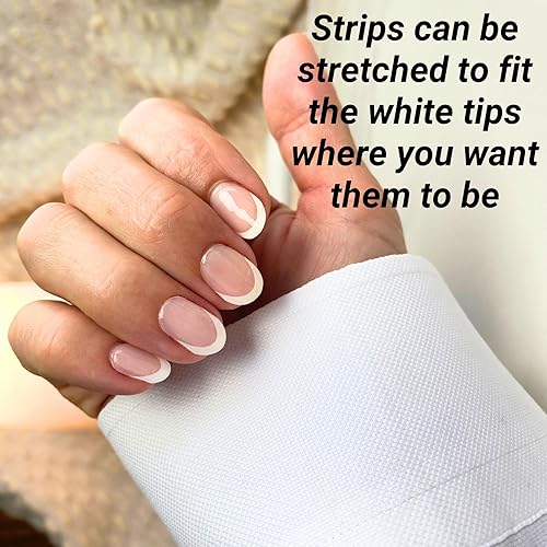 Miniatura 6 de Alice & Bella Tiras de gel semicuradas, punta francesa perfecta, kit de envolturas de uñas semicuradas para aplicar con cualquier lámpara de luz UV,