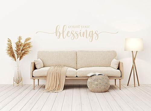 Miniatura 9 de Calcomanía de vinilo religioso para pared, cita inspiradora, cuenta tus bendiciones, decoración para el hogar o la iglesia para dormitorio, sala