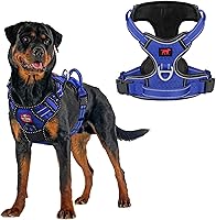 Vista 10 de Tuff Pupper Arnés para perro sin tirones, chaleco resistente para mascotas, clips para correa delantera y trasera, mango de seguridad fuerte