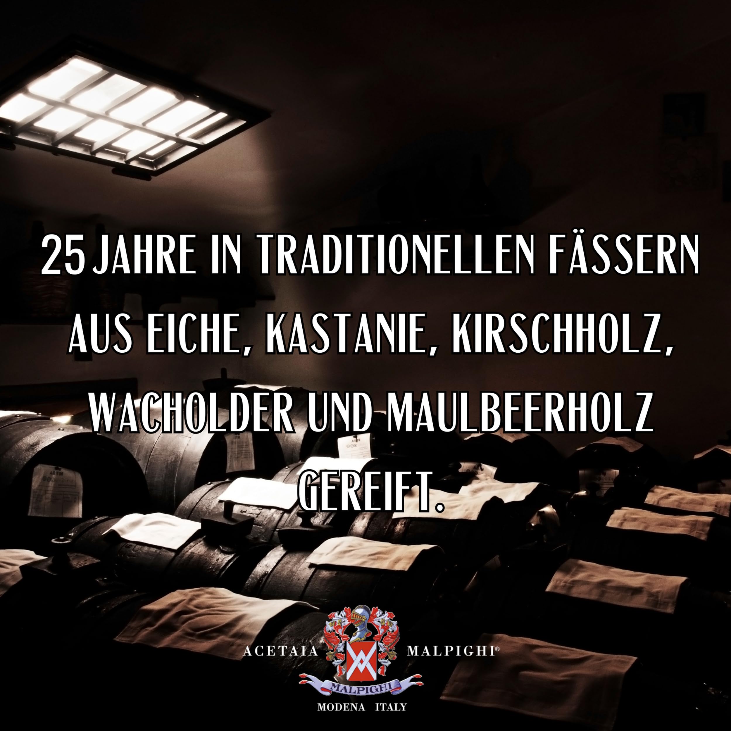 Acetaia Malpighi – Traditioneller Balsamico-Essig aus Modena DOP Extravecchio Über 25 Jahre – 100 ml – Nur gekochter Most – Auswahl aus der gehobenen Gastronomie