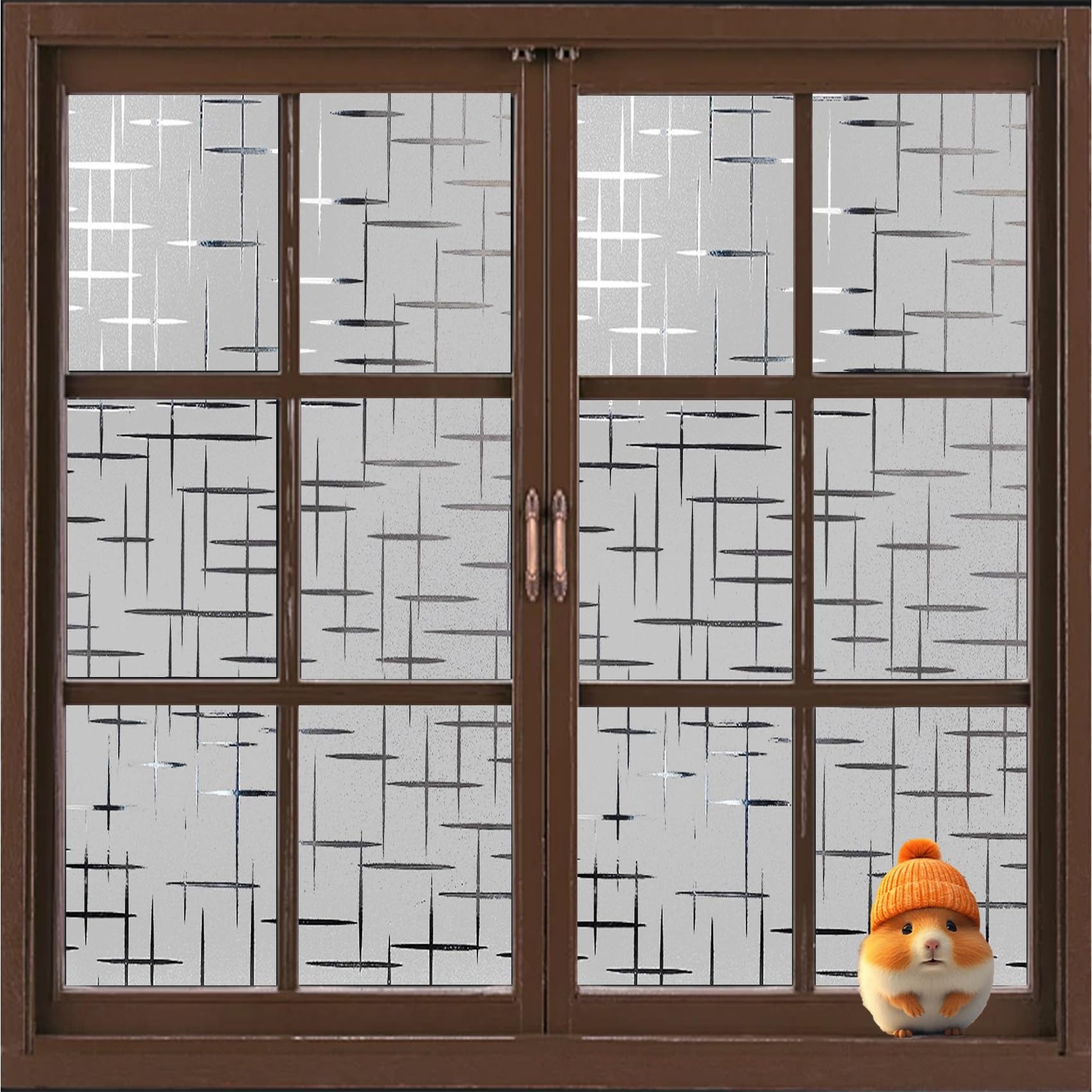 Window Stickers for Glass Privacy 40 x 210 cm, Light Blocking, Daytime Privacy Decorative, Removable Reusable, Anti-Uv Static Cling Without Glue with Toolkit for Window, Doji