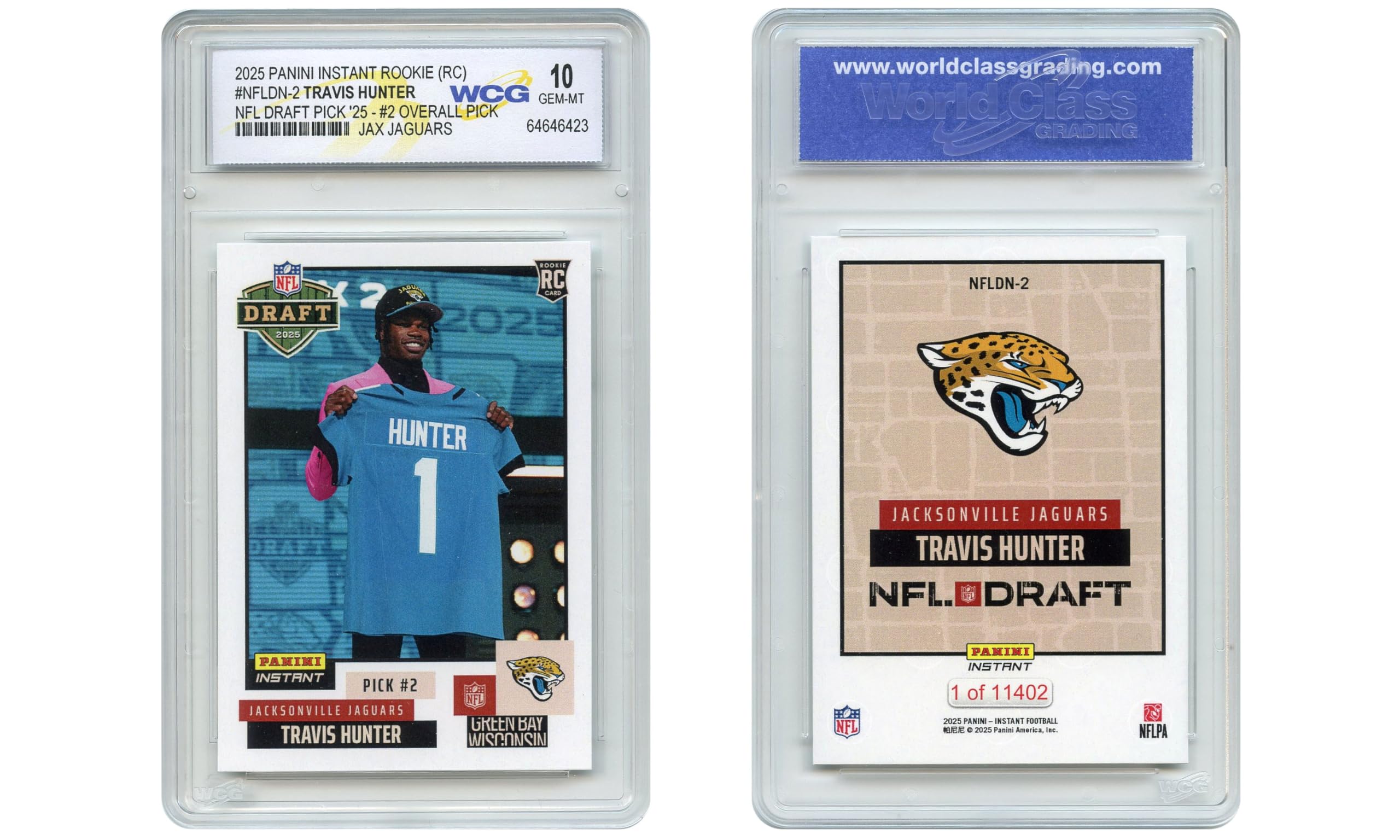 Amazon.com: 2025 Panini Travis Hunter NFL Draft Pick #2 Rookie