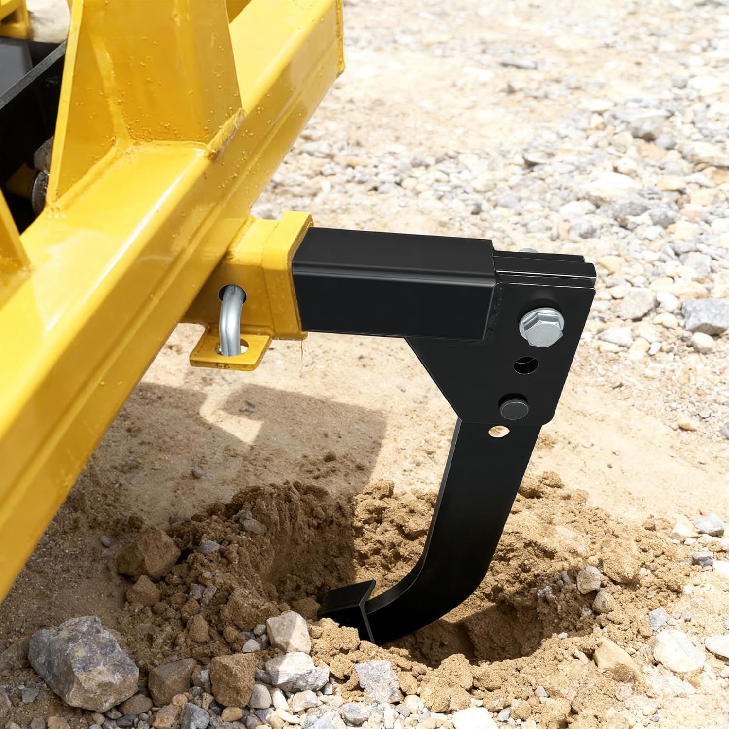 Heavy Duty Hitch Mounted Trencher 3 Point Hitch Subsoiler Lawn Ripper for ATV UTV Tractor 16" Adjustable Shank Plow 2 Replaceable Teeth