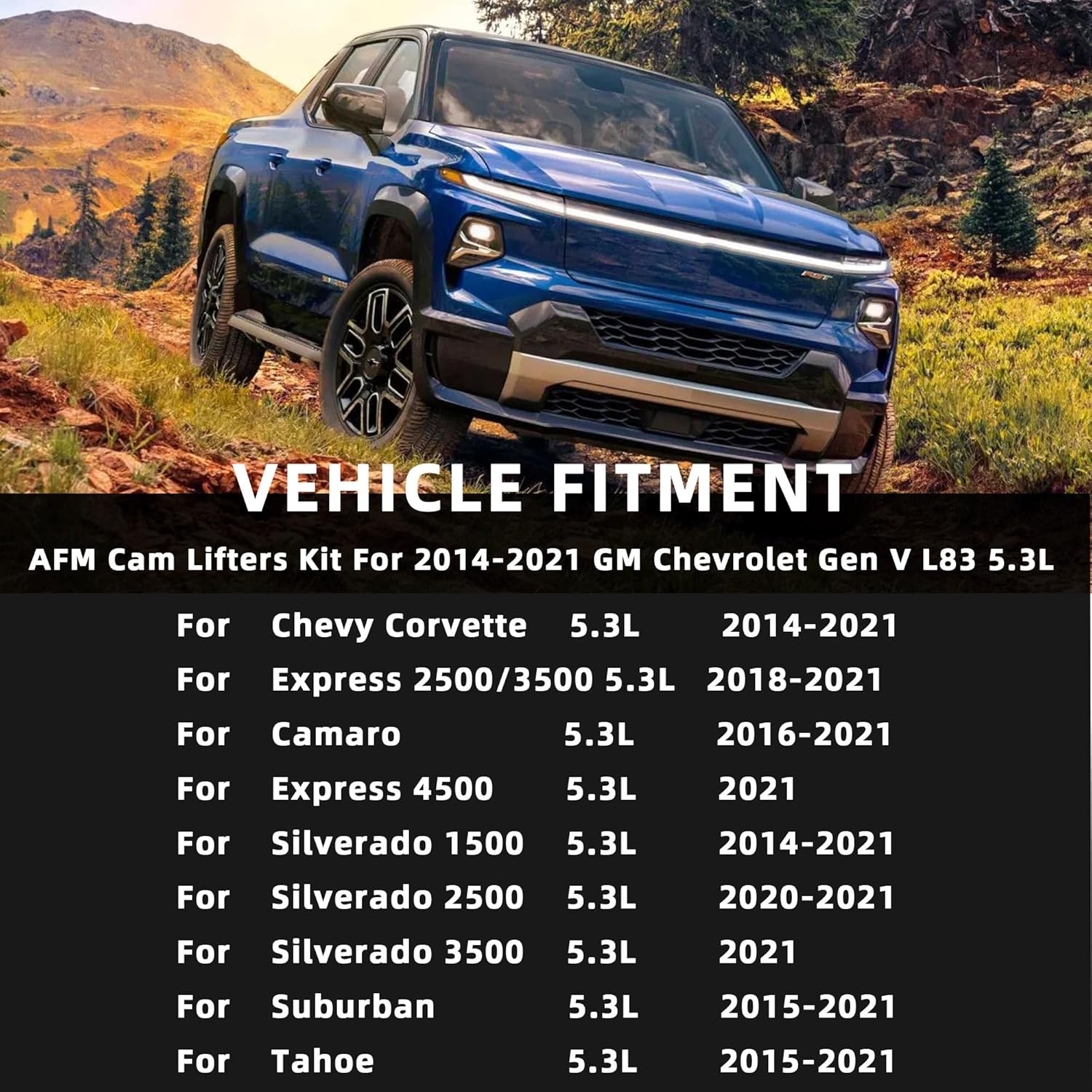 AFM DOD Camshaft Lifter Kit & Head Gasket Set Fit For GM Chevrolet Corvette Silverado 1500 2500 3500 Suburban Express Camaro Suburban Tahoe Gen V L83 5.3L 2014-2021 HS26744PT ES5438 12499225