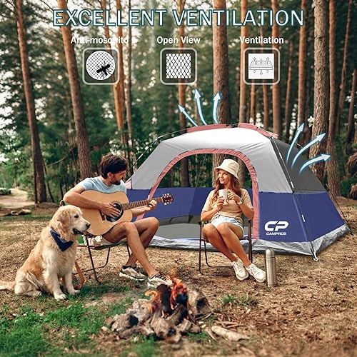 Miniatura 5 de CAMPROS CP Tents for Camping 246 Person Tent Waterproof Windproof Double Layer Camping Tent, Easy Setup Dome Tent with Large Mesh Windows & Wider
