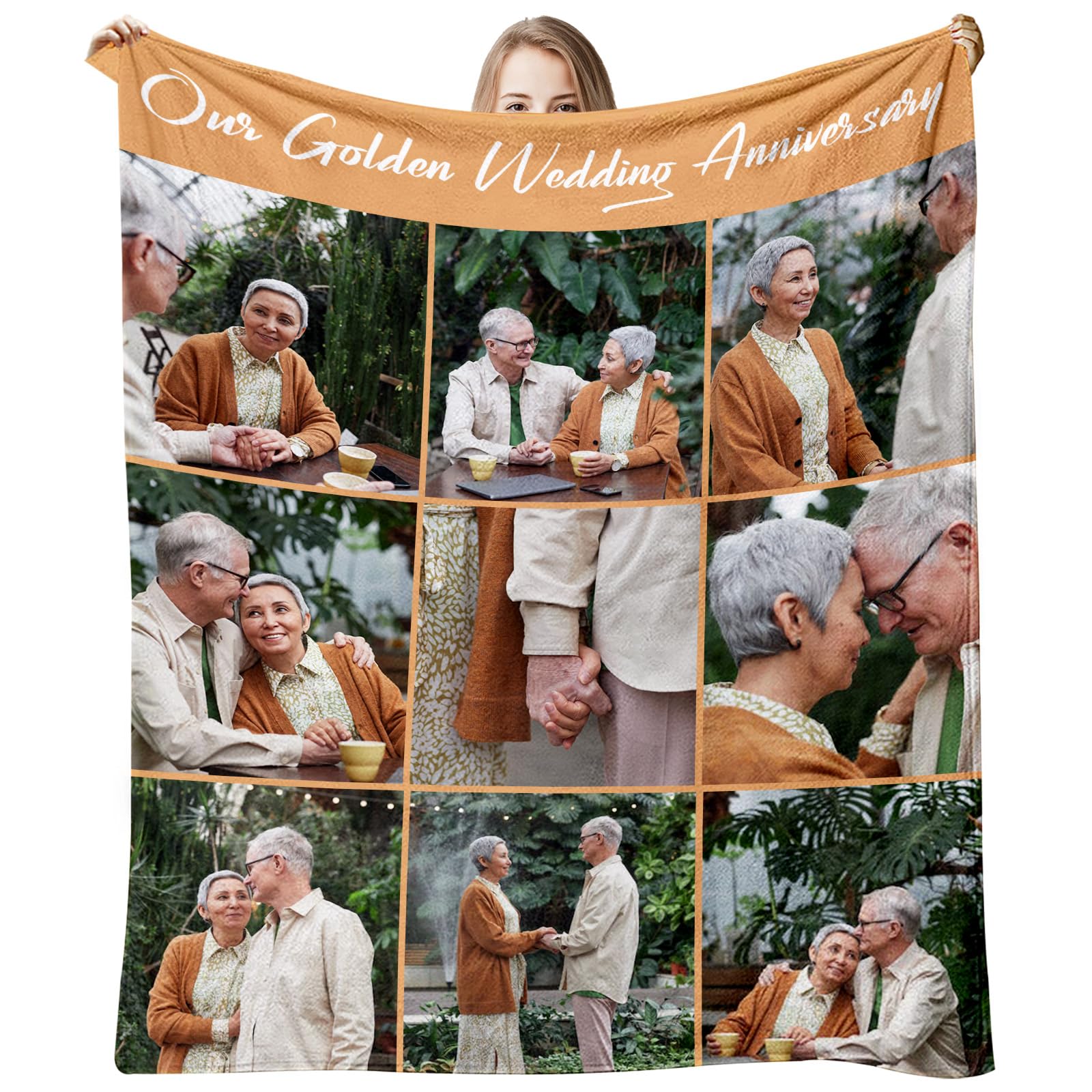 TICBIK Personalised Blanket,Personalised Photo Blanket for Adults,Custom Blanket,Photo Blanket,Customised Blanket