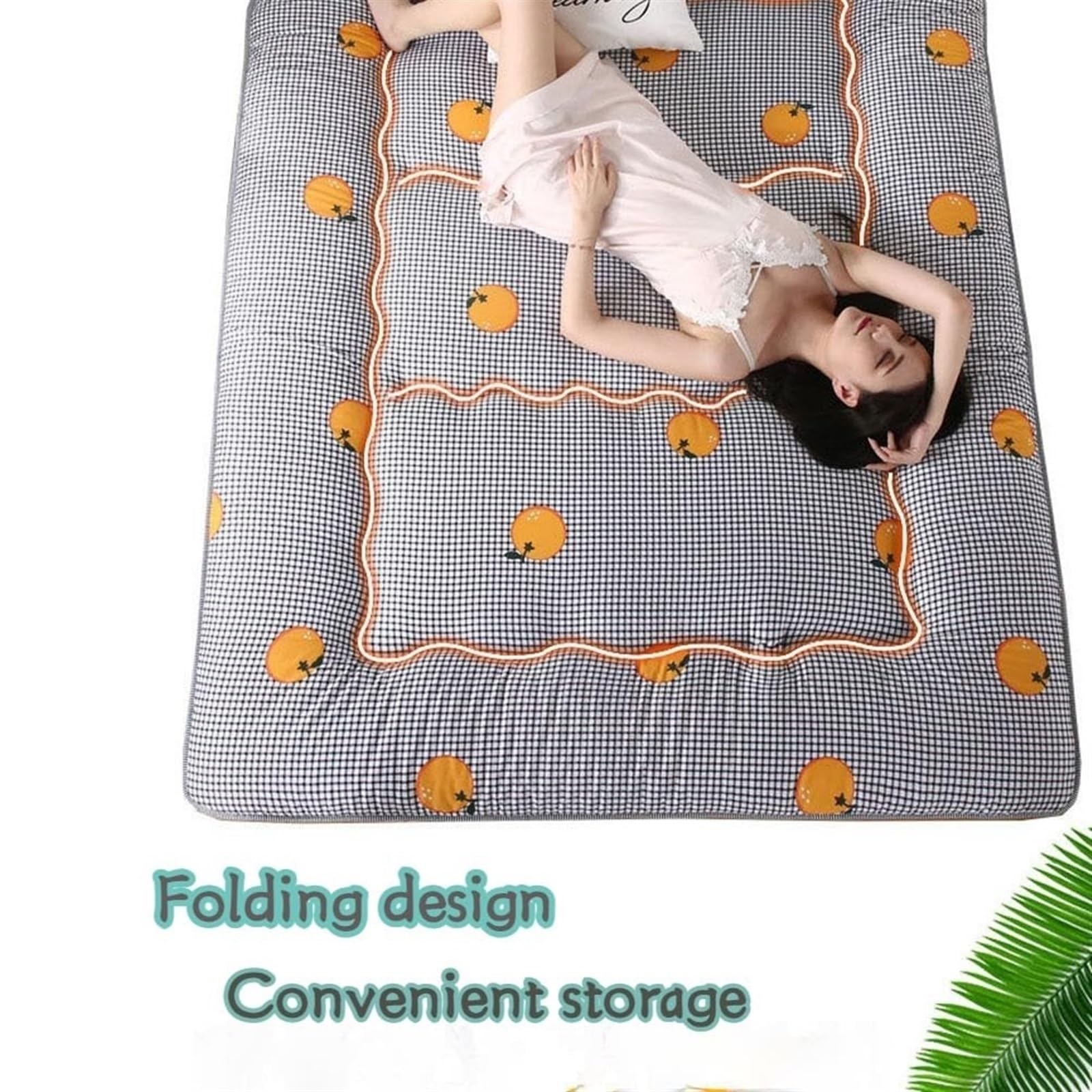 Colchón de futón de Suelo japonés, colchón Enrollable Plegable, colchón de Cama de Masaje tailandés, colchoneta de Tatami, colchón para Dormir para Suelo (Color : G, Size : 90 * 200cm)