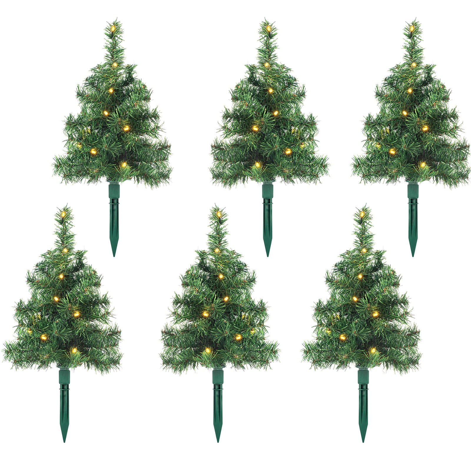 Werchristmas Warm White Pre-Lit Christmas Tree Pathway Light Decorations, 30 Cm