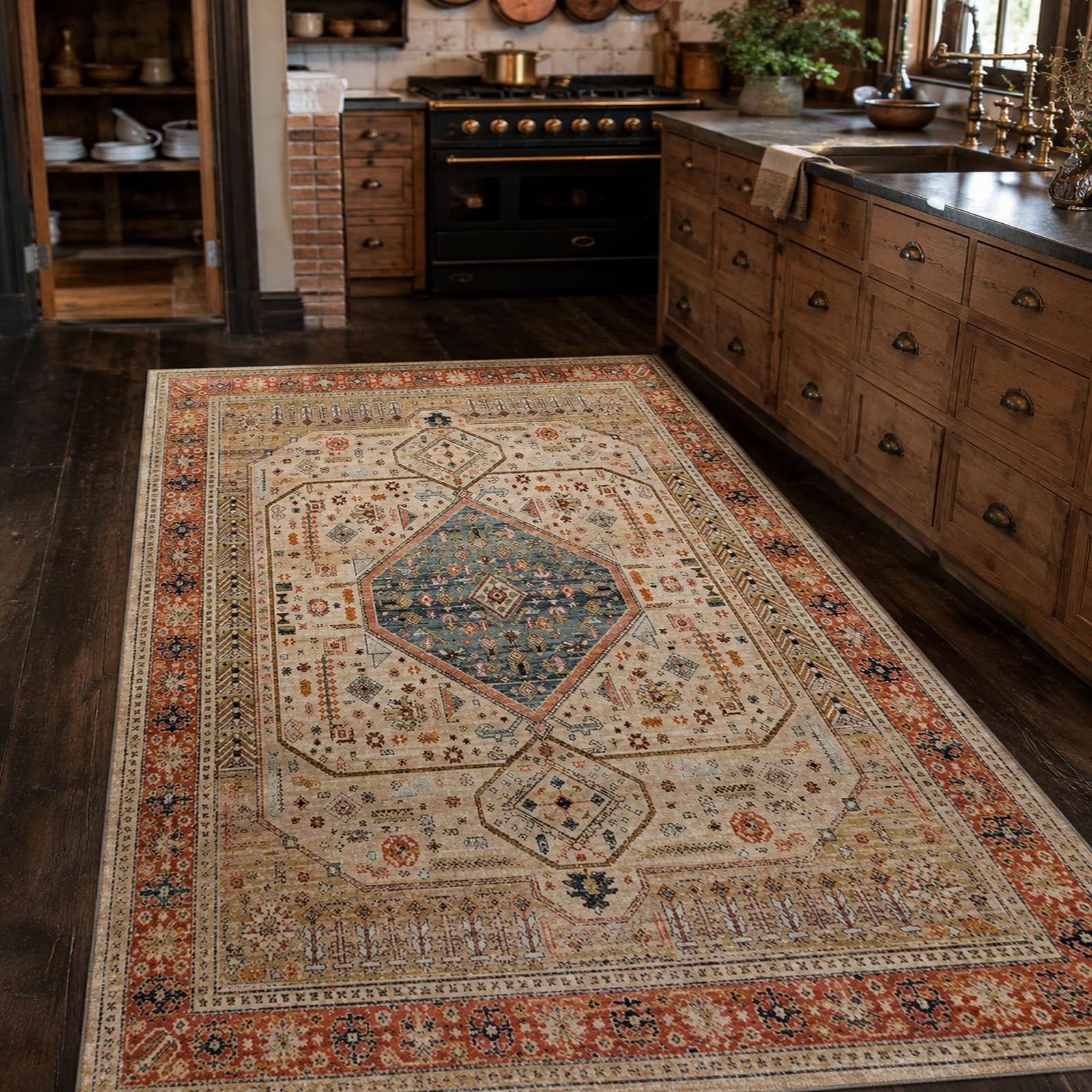 Tapis salon 200x300 cm vintage pour raviver un sol sombre ou froid