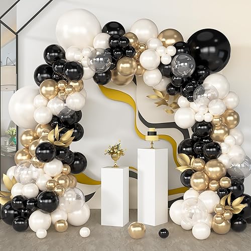 Miniatura 12 de Amandir Kit de Guirnalda de Arco de Globos Boho Rosa Polvoriento de 173 Piezas, Globos de Confeti Rosa Bebé Neutro Marfil Blanco Arena Nude Oro Rosa