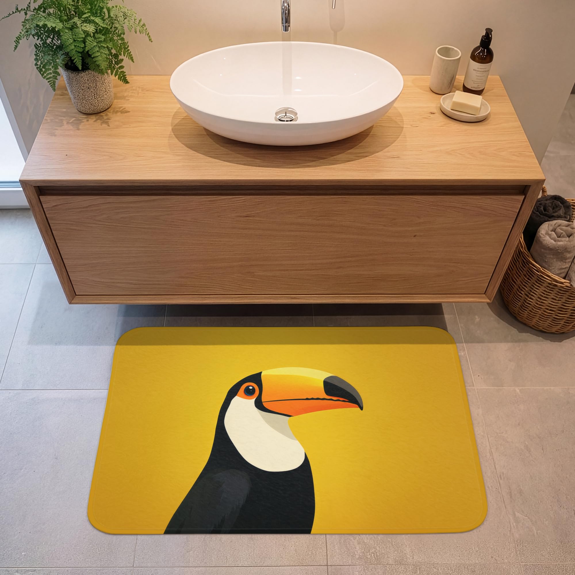 Tapis Salle De Bain Decoration Absorbant Antidérapant Lavable Non