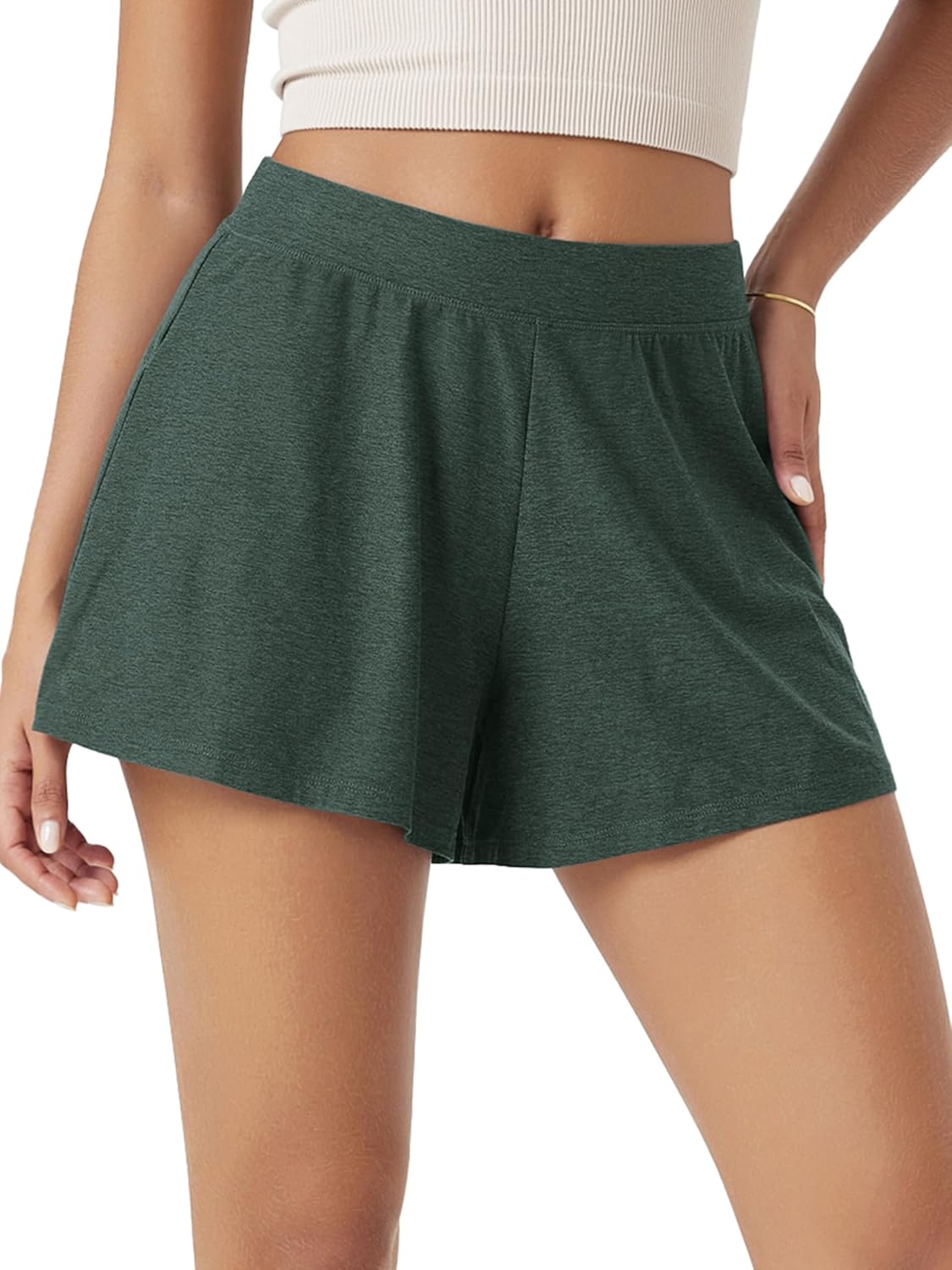 ODODOS Women's Lounge Shorts Ultra Soft odSTRATUM Tech 3" Inseam Comfy Sleep Bottoms Moisture Wicking UPF 50+ Casual Shorts