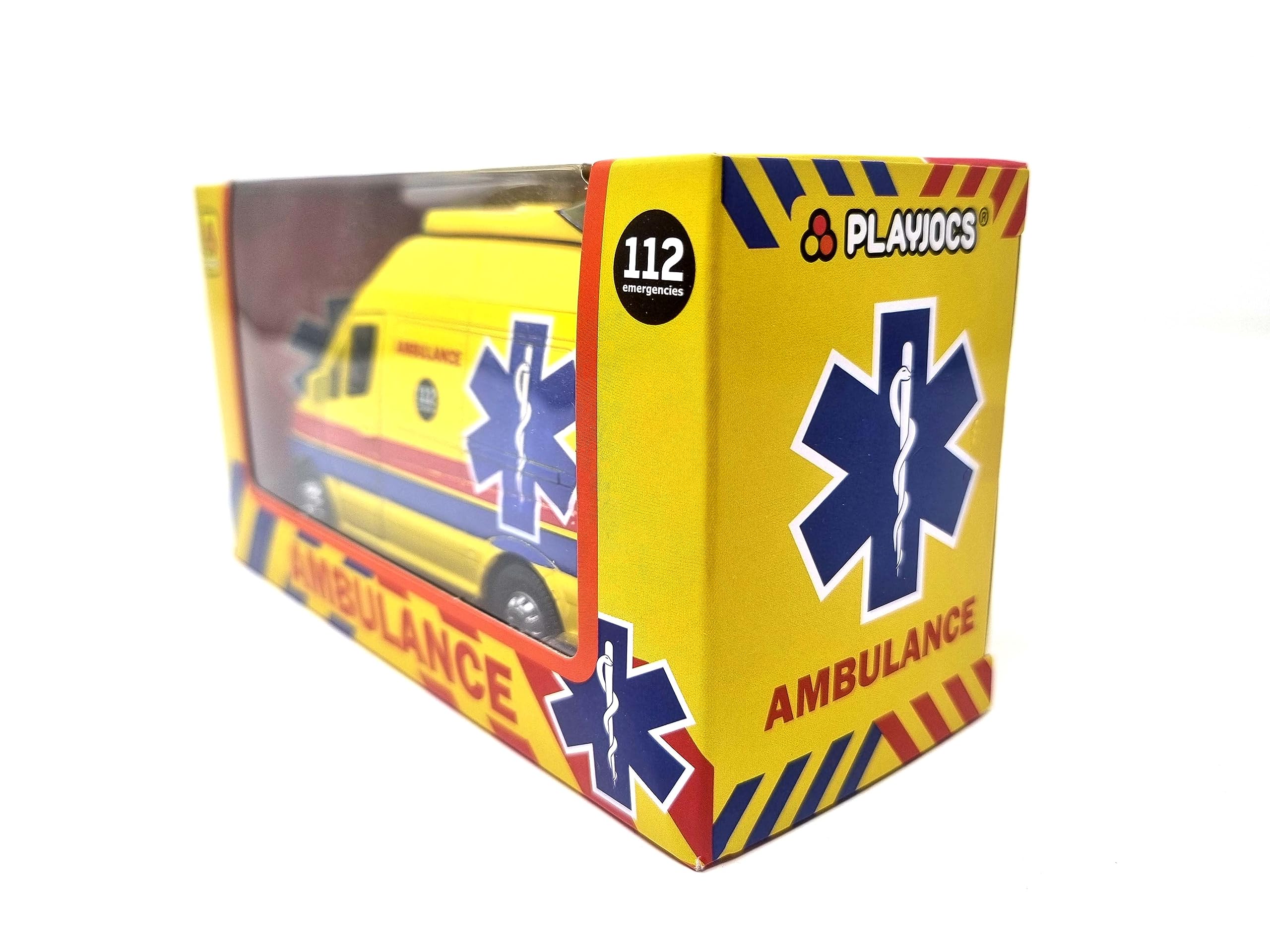 PLAYJOCS GT-8174 Ambulance.Vehículo metálico, Juguete para niños y coleccionistas.