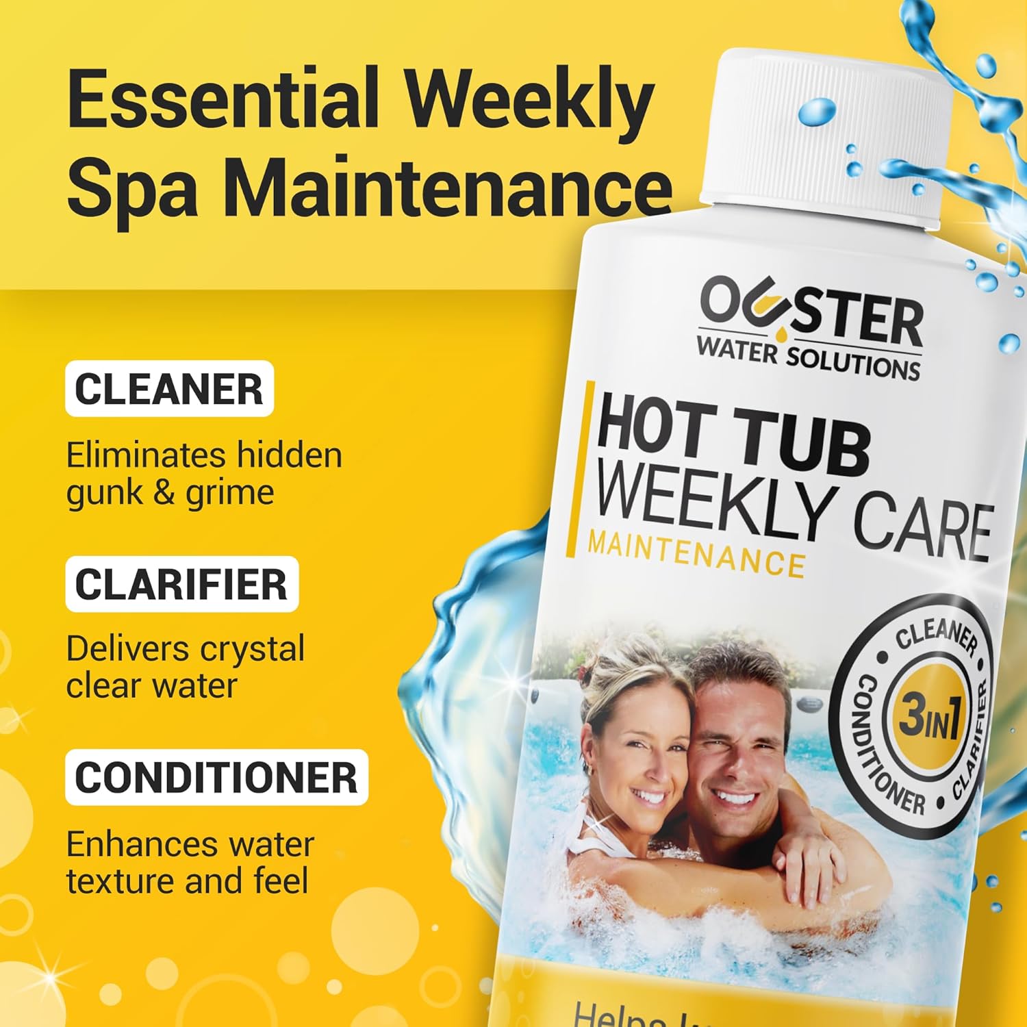 Bio Ouster Hot Tub Chemicals Kit Complete Hot Tub Cleaner Kit with 3in1 Weekly Care, Power Purge Jet Cleaner, Towel, Measuring Cup for Standard and Inflatable Spas Made in USA - Image 8