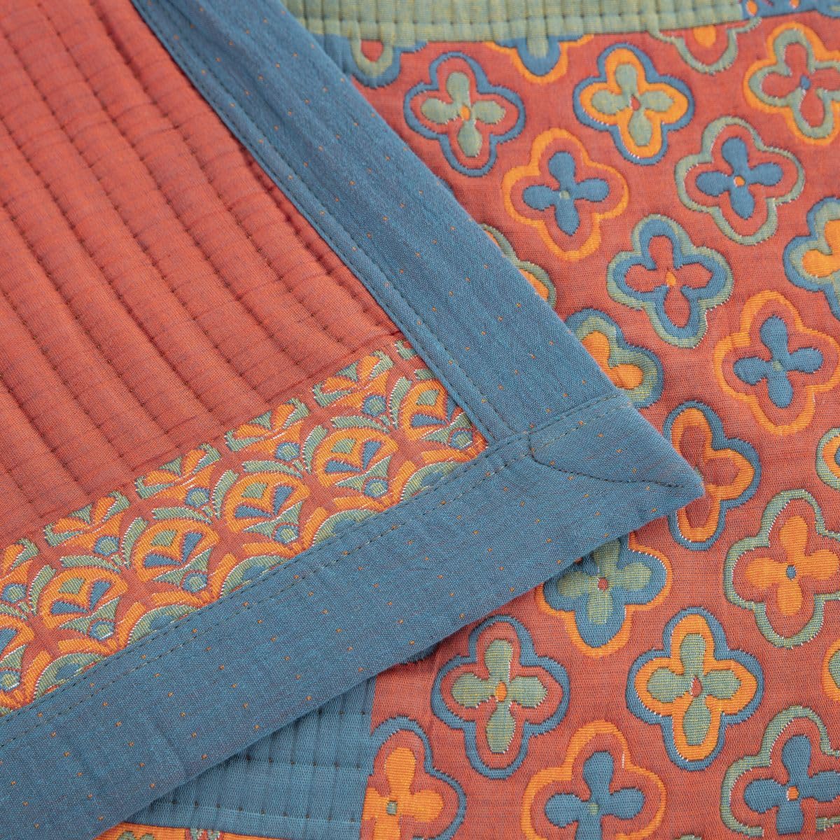 Accogliente coperta in tessuto, per letto matrimoniale, con nappe, decorativa, stile bohémien, per divano, letto, sedia, per tutte le stagioni, morbida, per divano e sedie, colore azzurro