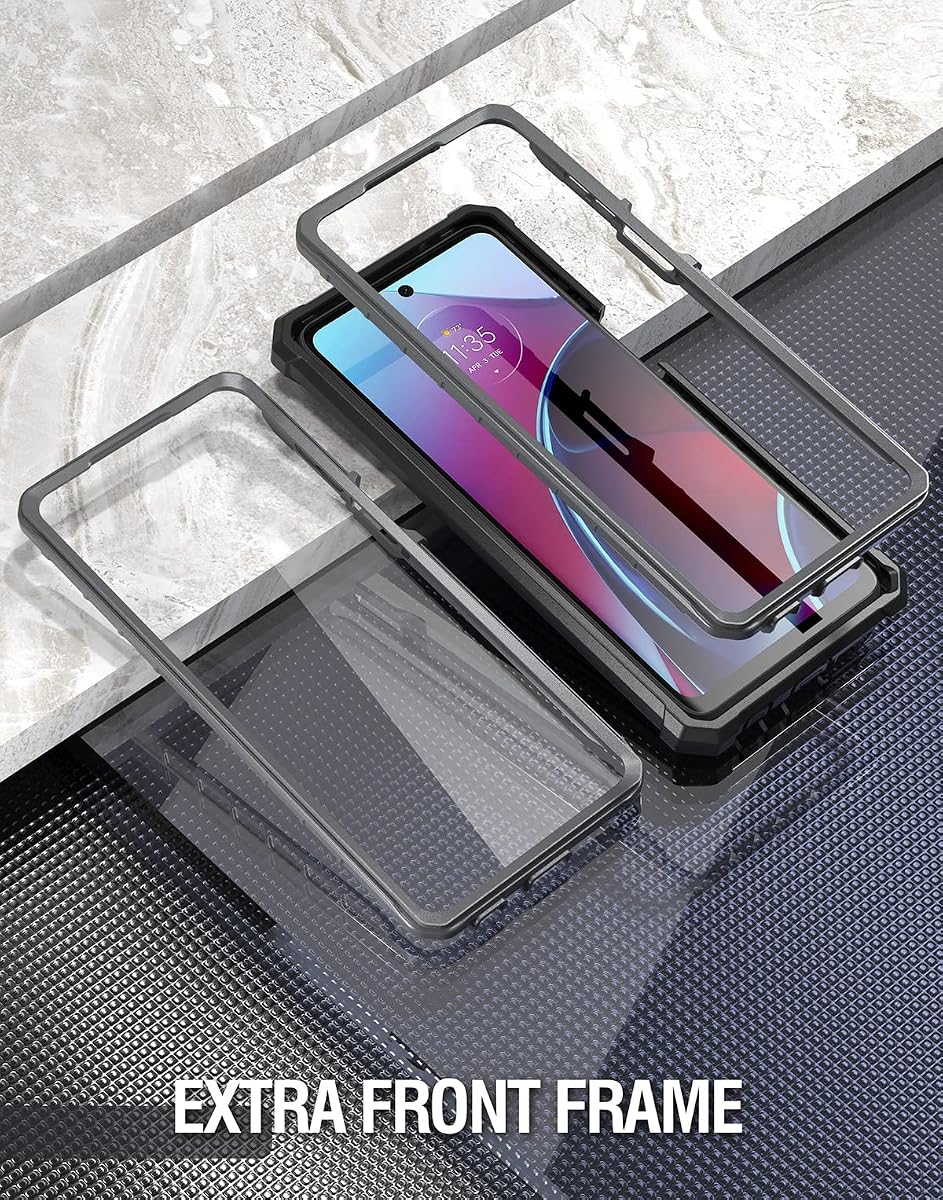 Poetic Etui z serii Guardian zaprojektowane dla Motorola Moto G Stylus 2022 4G Model # XT2211, [6FT Mil-Grade Drop Tested], Full Body Hybrid Shockproof Bumper Cover with Built-in Screen Protector