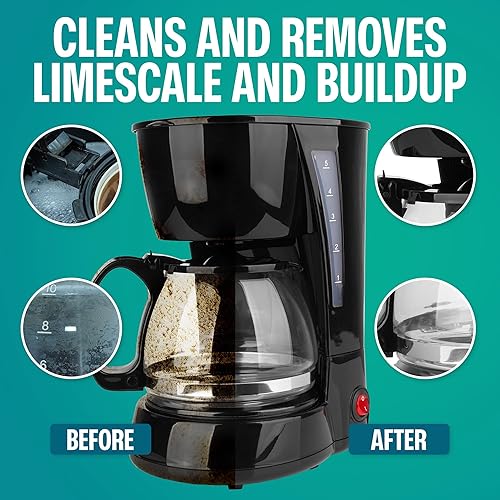 Miniatura 7 de Tabletas limpiadoras para cafetera, solución de descalcificación y limpieza para cafeteras, ollas, máquinas de café expreso, compatibles con