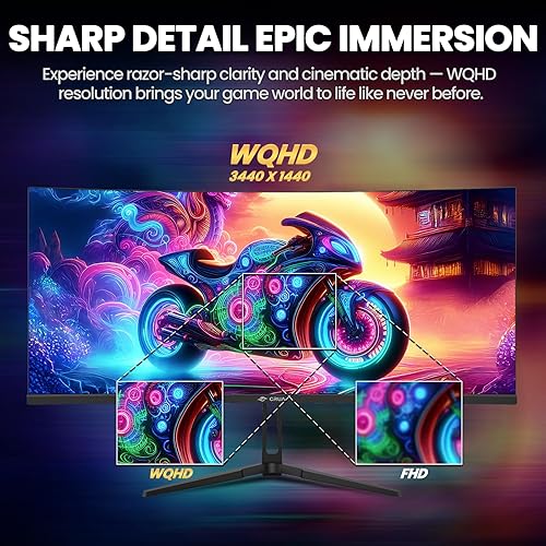 Vista 38 de CRUA Monitor curvo para juegos de 24 pulgadas, monitor de computadora de 165 Hz/200 Hz, FHD 1920 x 1080, 120% sRGB, AMD FreeSync, filtro de luz