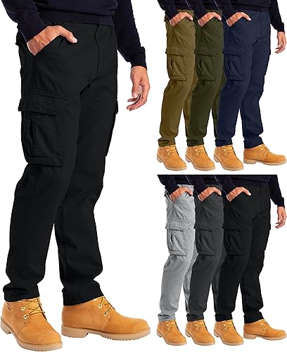 Miniatura 4 de Pantalones de carga de ajuste delgado para hombre de Alamo - 100% algodón, pantalones de trabajo resistentes para hombre