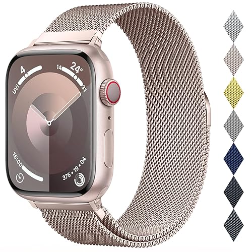 Original Stainless Steel Milanese Loop Compatible with Apple Watch Band 38mm 40mm 41mm 42mm 44mm 45mm 46mm 49mm, Magnetic Clasp Band for iWatch Series 11 10 9 8 7 6 5 4, SE 3 2 1 Ultra3 2, Women & Men
