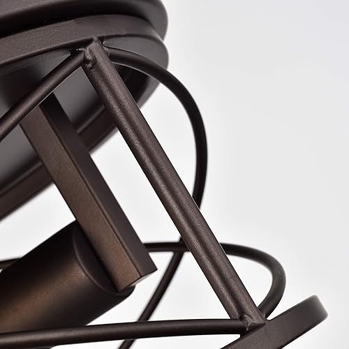 Miniatura 5 de RADIANCE goods Industrial 2 Light - Lámpara de techo de bronce aceitado de 14 pulgadas de ancho