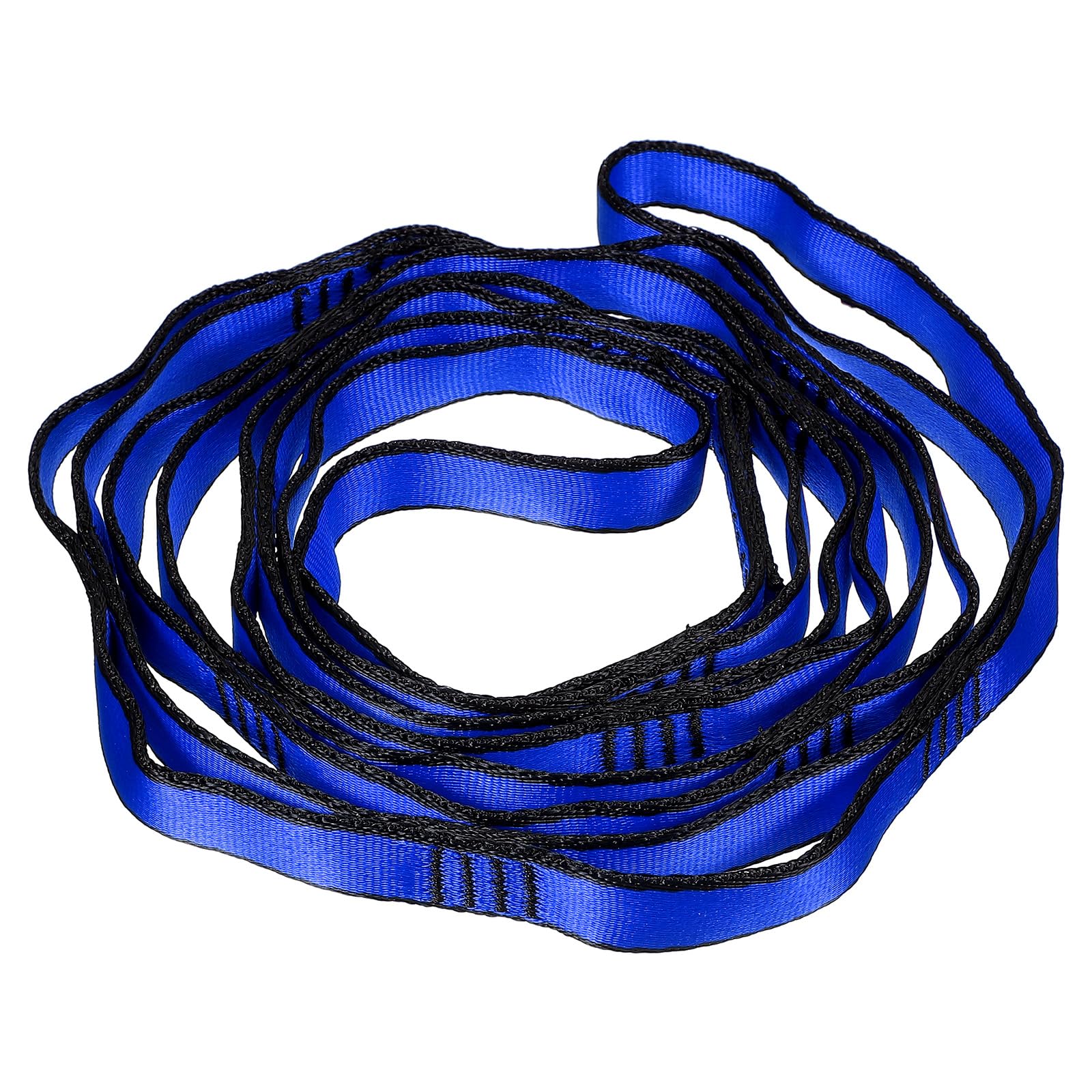 PATIKIL 22KN Adjustable Daisy Chain Yoga Extend Belt 1.8M, Nylon Climbing Sling Straps for Home Workout Exercise Pilates Gymnastics, Blue