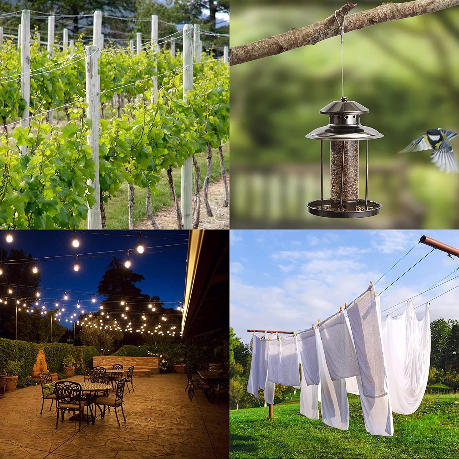 Swag Light Kit Bernoi String Light Suspension Kit, Outdoor Light Guide ...