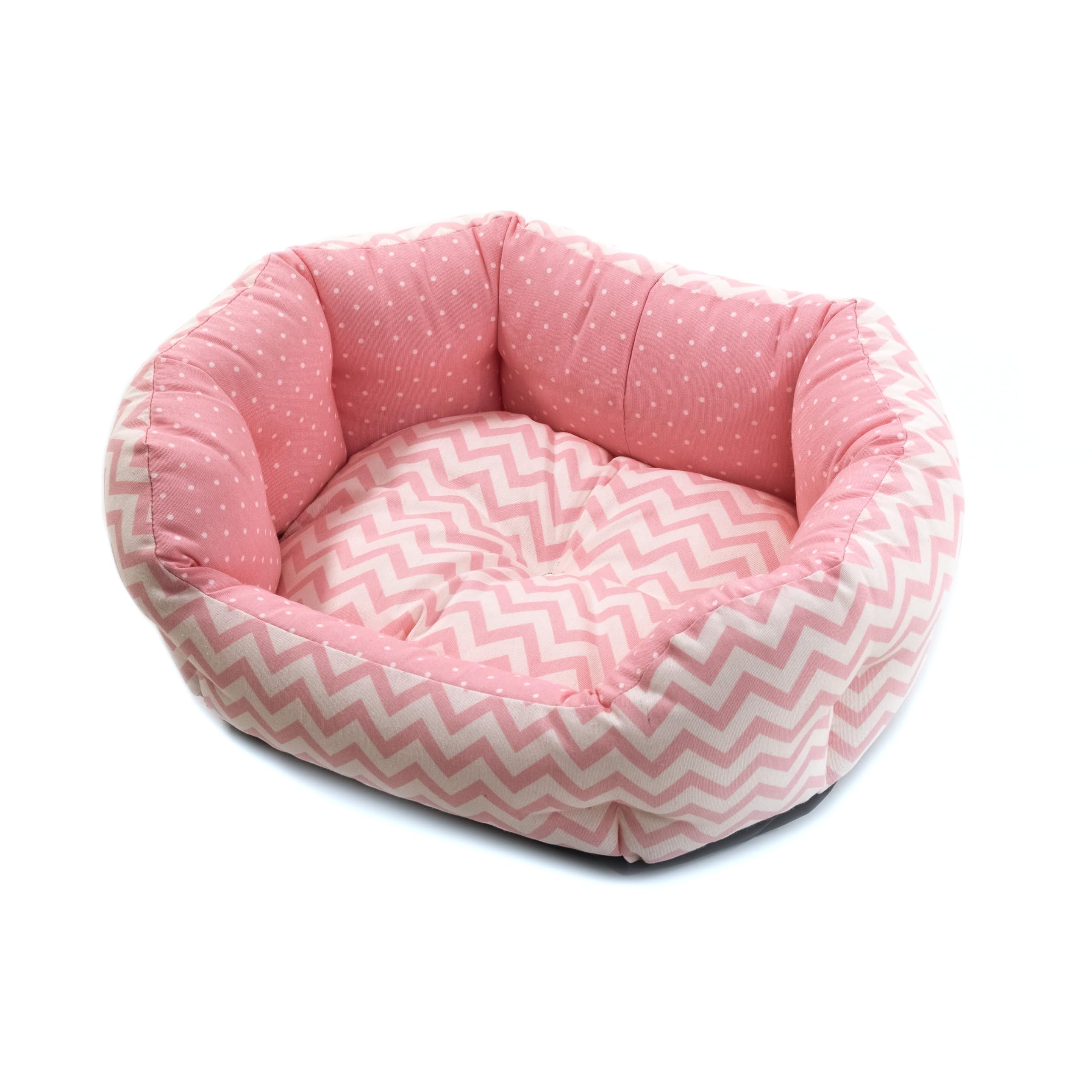 Record - Cuccia Prime Nanne per Cuccioli. Lettino imbottito per cani e gatti cuccioli morbido e accogliente. Cuscino per cani e gatti |S - 60 x 50 x 20 cm, Rosa