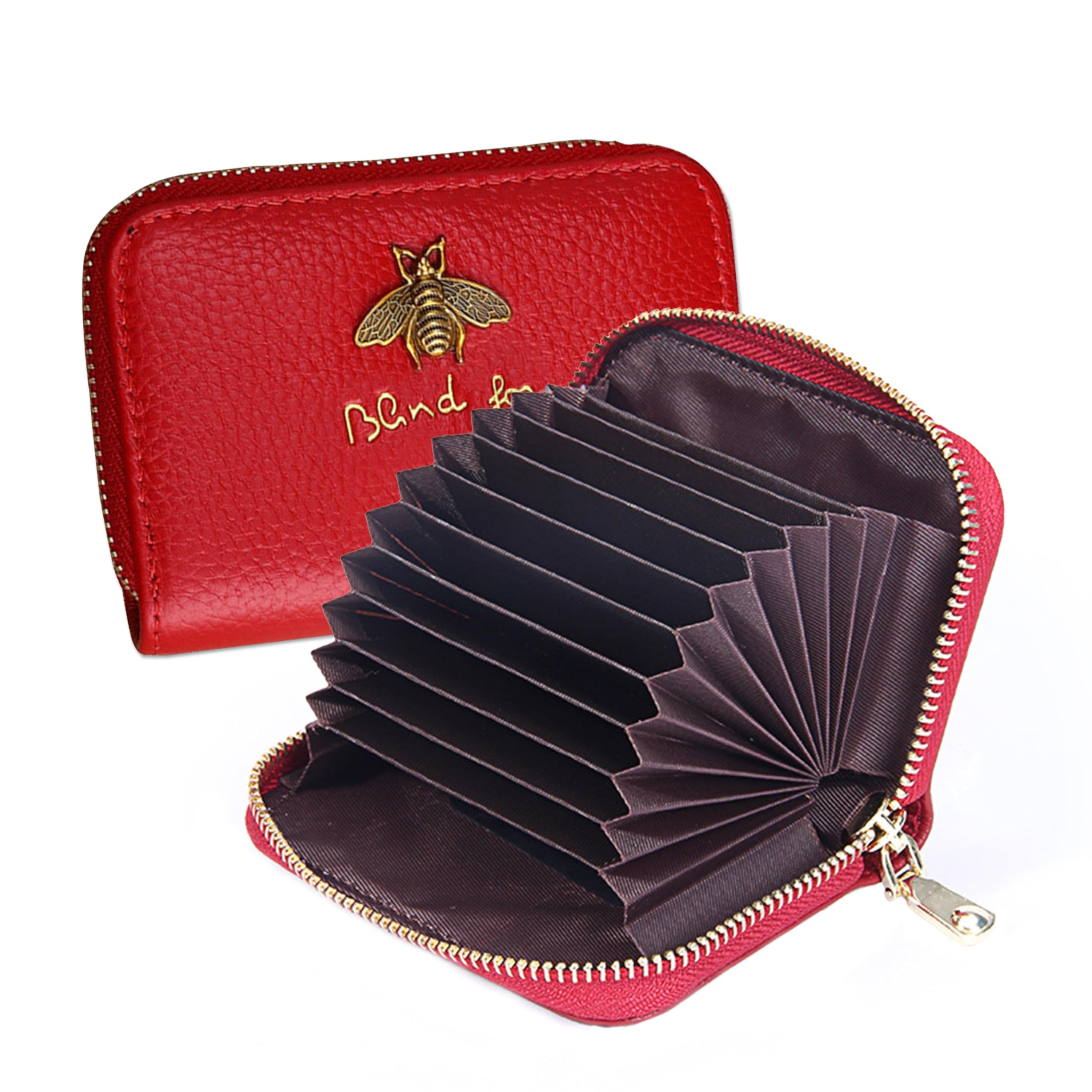 Card Holder for Women - Elegant and Versatile Card Case, Credit Cardholder, Card Organizer, Card Pouch (Red)-image-33