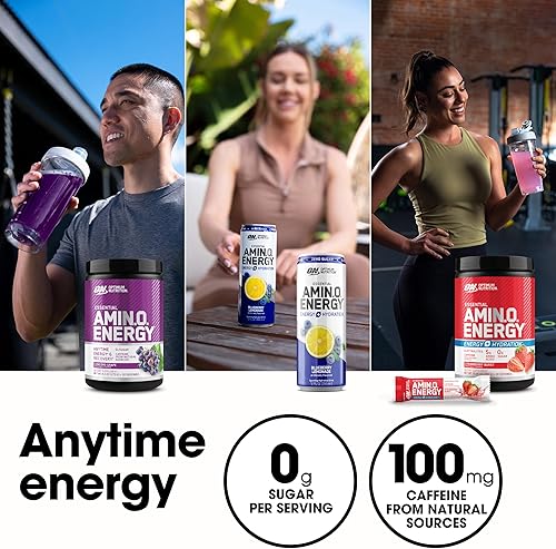 Miniatura 7 de Optimum Nutrition Amino Energy - Polvo energético preentrenamiento con té verde BCAA aminoácidos extracto de café verde apto para dieta cetogénica -