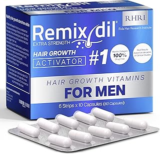 Hair Growth Vitamins Hair Regrowth For Men Supports Beard & Scalp Strength | Supports Beard And Scalp Strength, Helps Reduce Thinning And Breakage, Fast-Acting Formula To Boost Volume, 60 Capsules