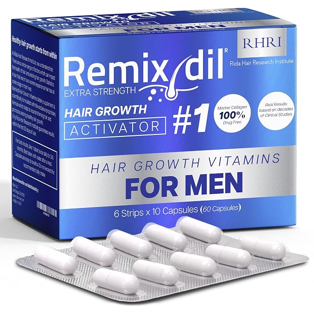 Hair Growth Vitamins Hair Regrowth For Men Supports Beard And Scalp Strength Helps Reduce Thinning And Breakage Fast-Acting