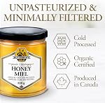 Dutchman’s Gold Organic Liquid Honey, 330 g | Organic Canadian Unpasteurized Honey | Cold Processed | Minimally Filtered | Made in Canada
