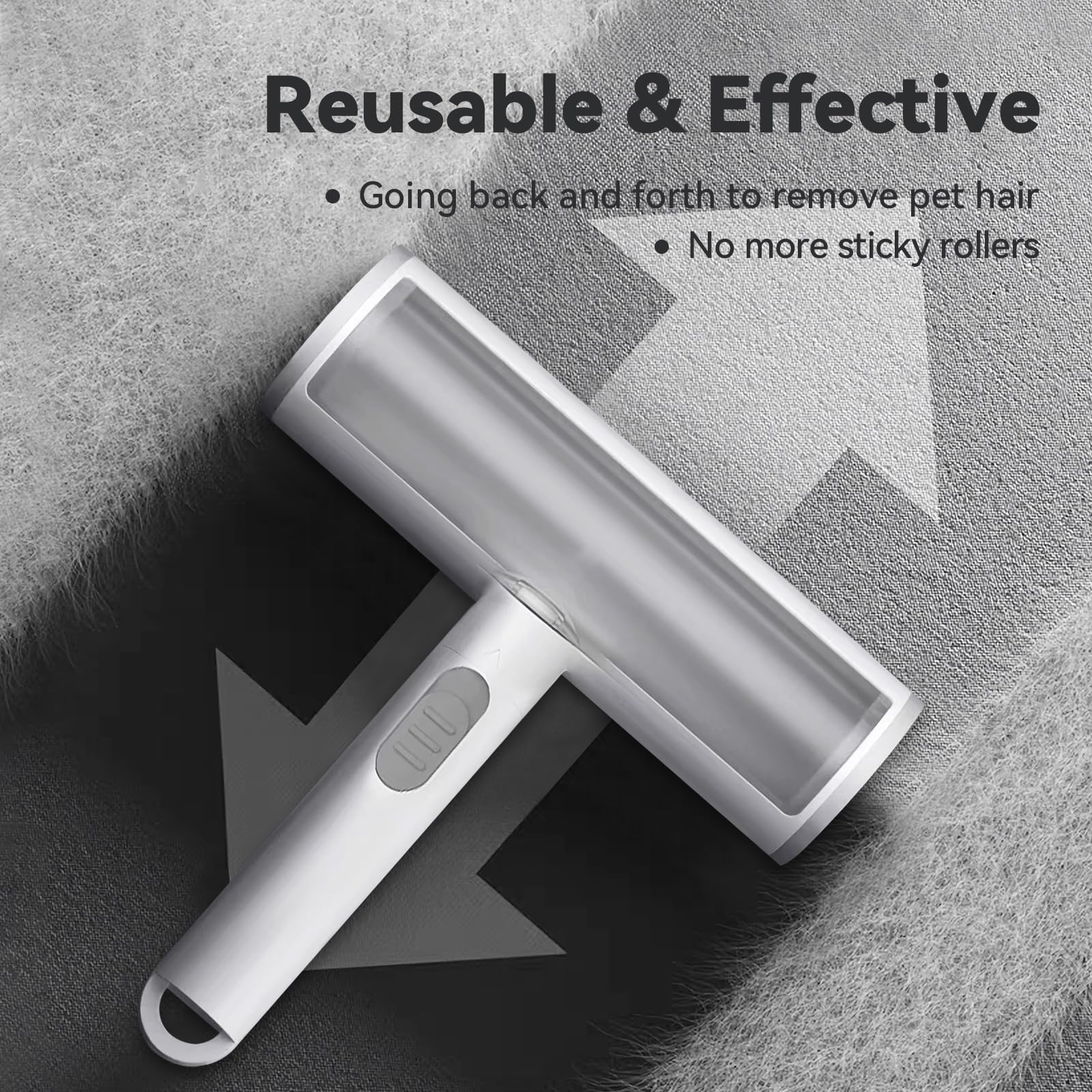 ipow Pet Hair Remover, Lint Roller for Dog Hair and Cat Hair Lint Brush for Pet Hair, gray - Image 2