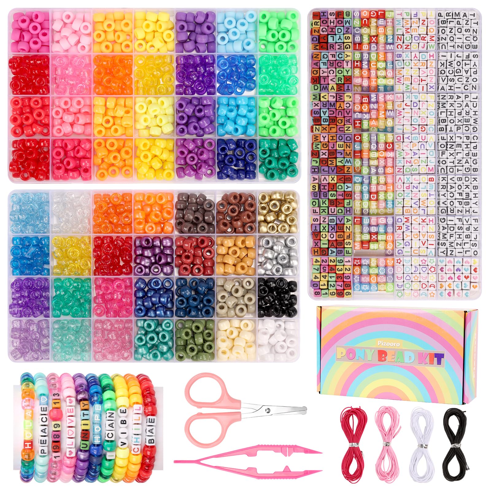 Pizooro Bracelet Making Kit 2400 Pcs