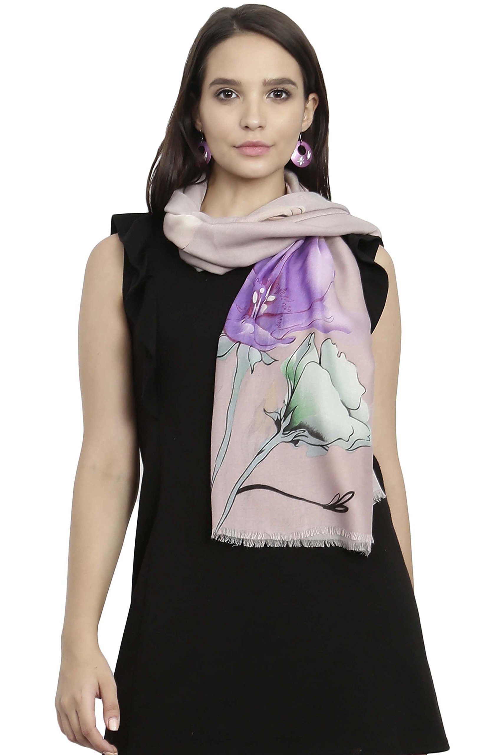 Women's Abstract Printed Viscose Scarf & Stole | Super Soft, Light-Weight All-Season Shawl | Stylish Accessory for Ethnic & Casual Wear | 80 x 180 Cms-image-38