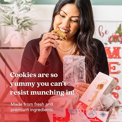 Miniatura 10 de David's Cookies Cesta de regalo de galletas navideñas  Galletas surtidas deliciosamente saborizadas en una cesta de regalo de Navidad  Galletas