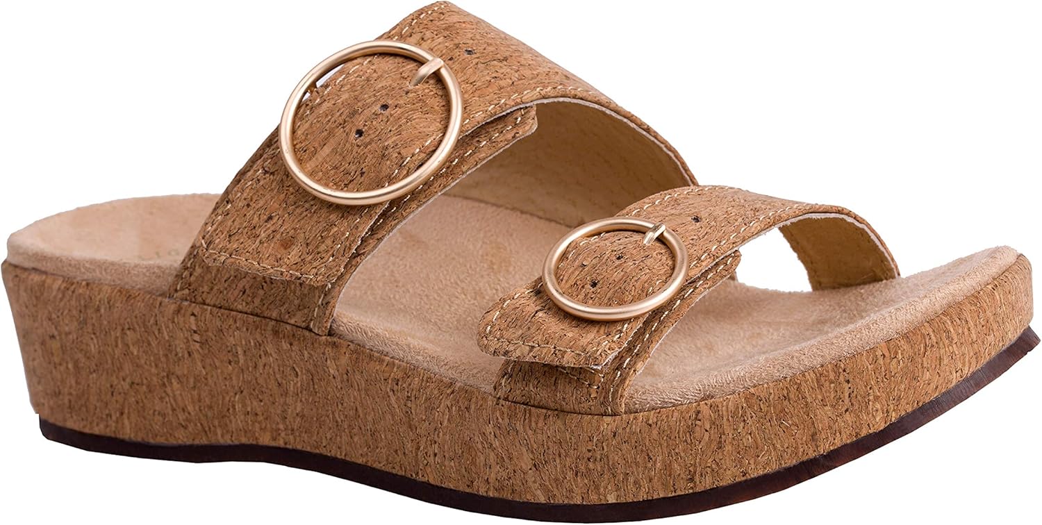 REVITALIGN Women's Wedge Sandal, Cork, 9