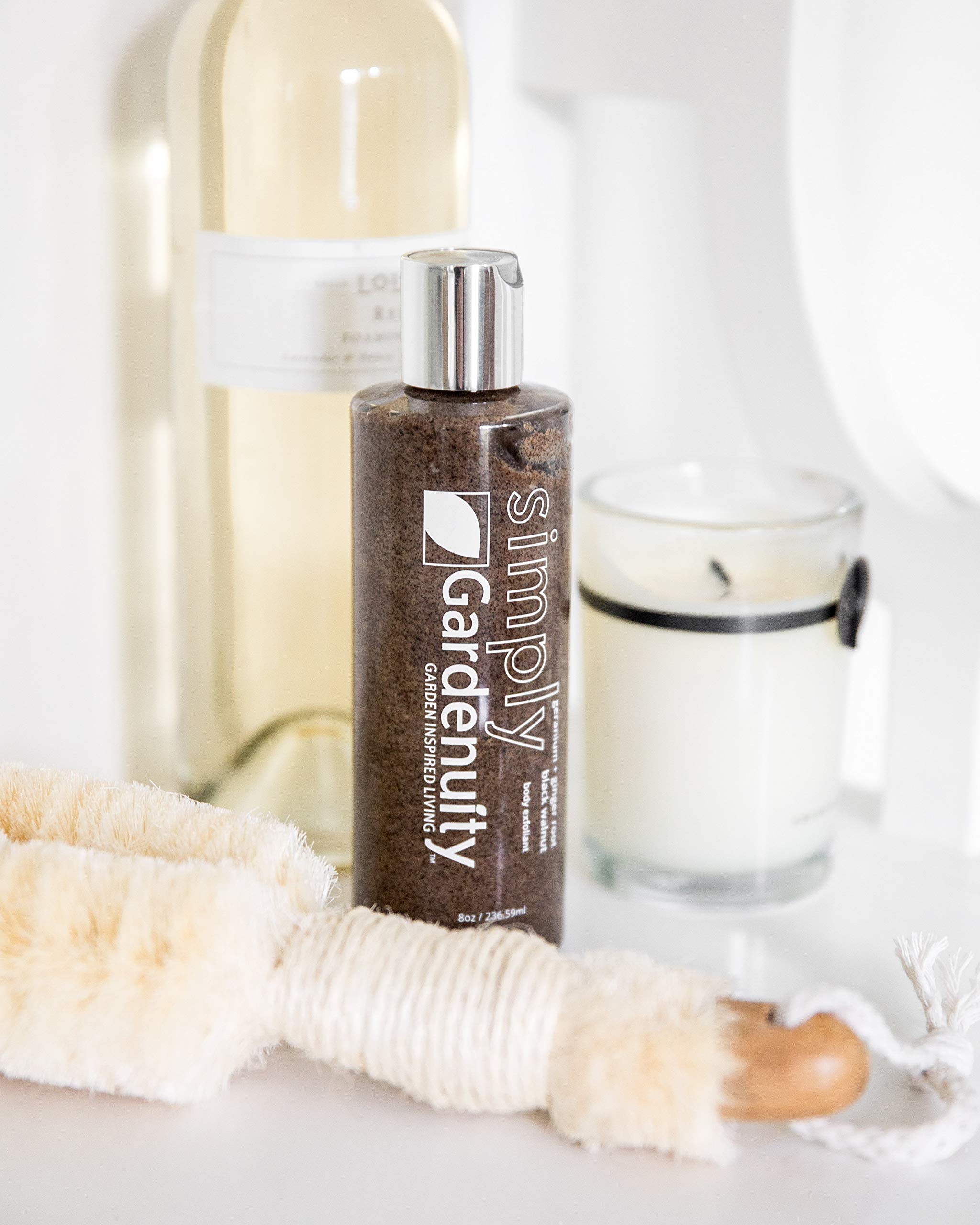 Gardenuity Walnut Body Scrub - Exfoliating & Hydrating, Natural Walnut Shells, Paraben-Free, 8 oz