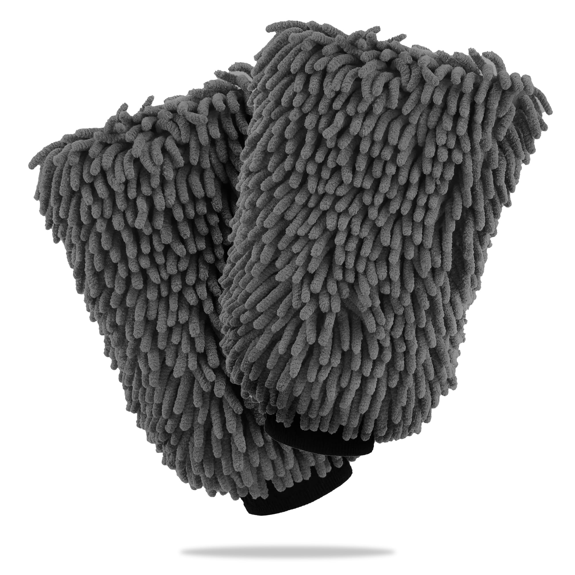 WASH&WHIPS Chenille Premium Scratch-Free Microfiber Lint-Free Wash Mitt - Regular Size, 8