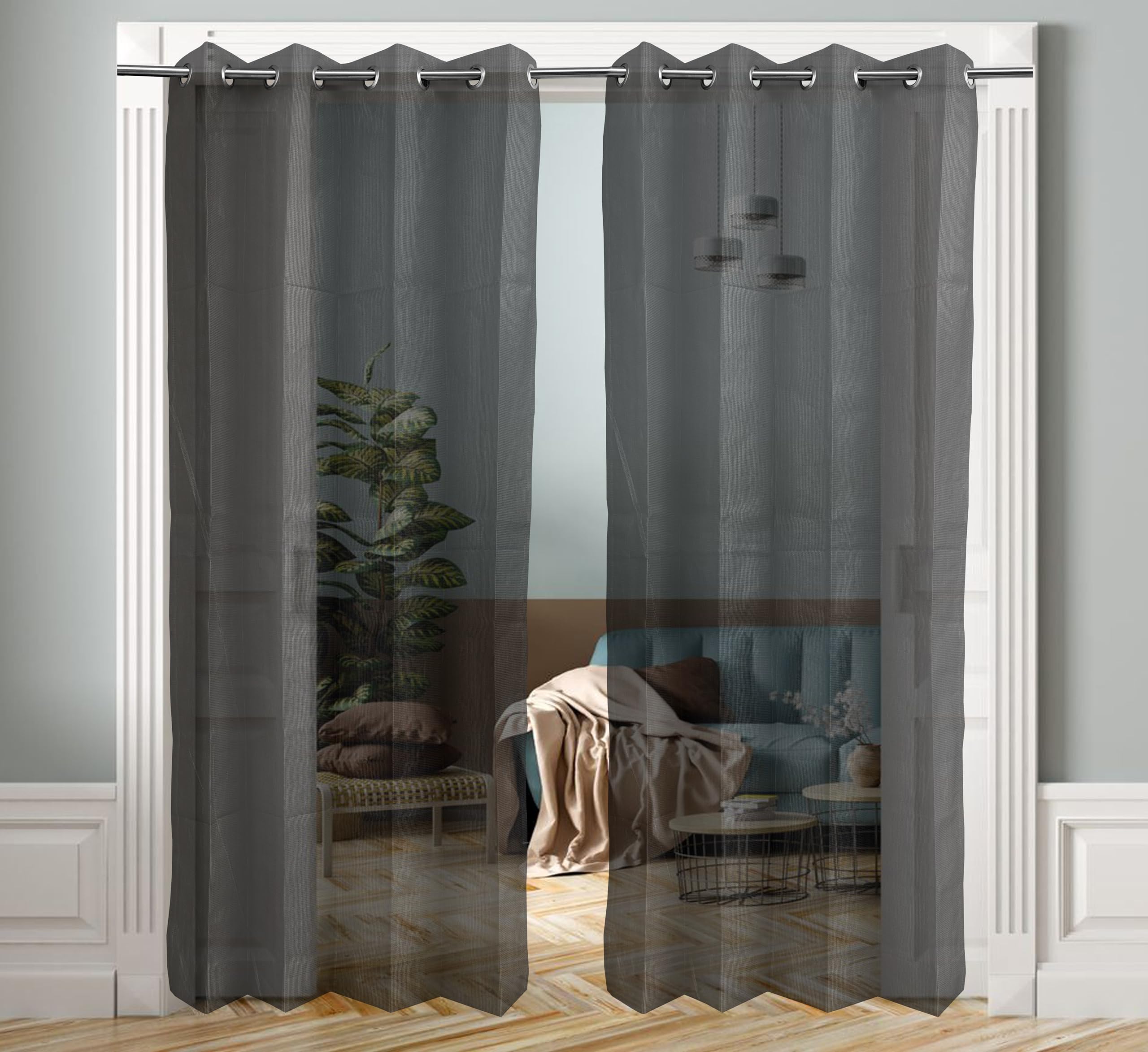 GREEN DECOR- Fiberglass Mesh Net Fabric Mosquito Net Curtain(Black Color, 4.5X5 Feet,1-Piece) with Top Style SS Eyelet Protects from Mosquitoes,Flyes,Insects, for Balcony,Door&Window Curtains (B0D6VJPQQ6) Amazon Price History, Amazon Price Tracker
