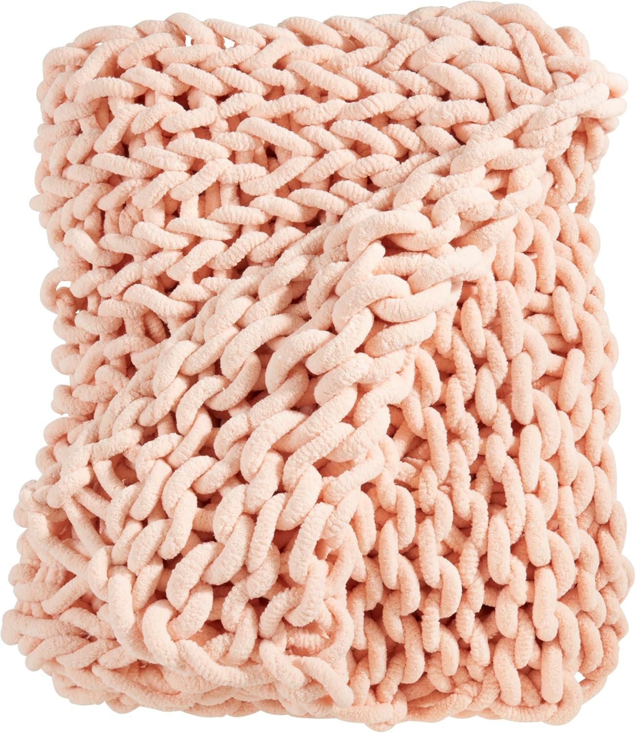 SARO LIFESTYLE Textured Chunky Knit Cozy Throw