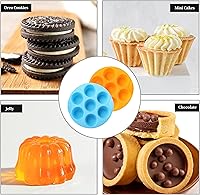 Vista 4 de 2 Pack Silicone Egg Bite Molds, Food Grade 7-Cups Air Fryer Muffin Pan for Baking Mini Muffins, Egg Bite, Tart, Mini Cupcake and Quiche, Nonstick