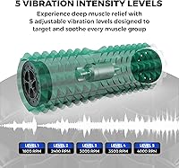 Vista 5 de Rodillo de espuma vibratoria, rodillo ergonómico de punto de activación para fitness, terapia corporal y recuperación muscular, por Nordic Lifting