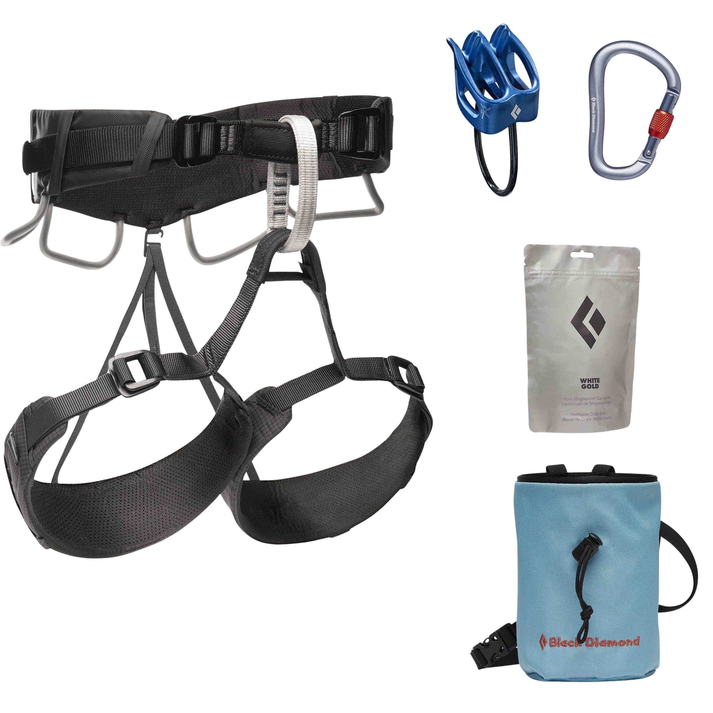 Black Diamond Unisex Momentum 4S Package Kit d'escalade, Anthracite, 61-69CM